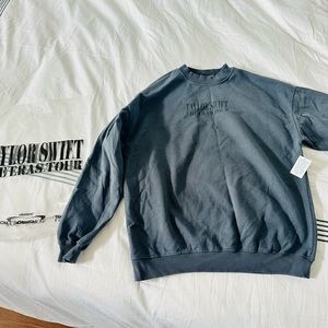 Taylor Swift Eras Tour Blue Crewneck size Medium brand new mineral blue